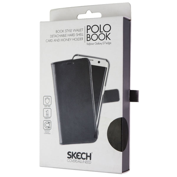 Skech Polo Book Wallet Cover for Samsung Galaxy S7 Edge - Black - Skech - Simple Cell Shop, Free shipping from Maryland!