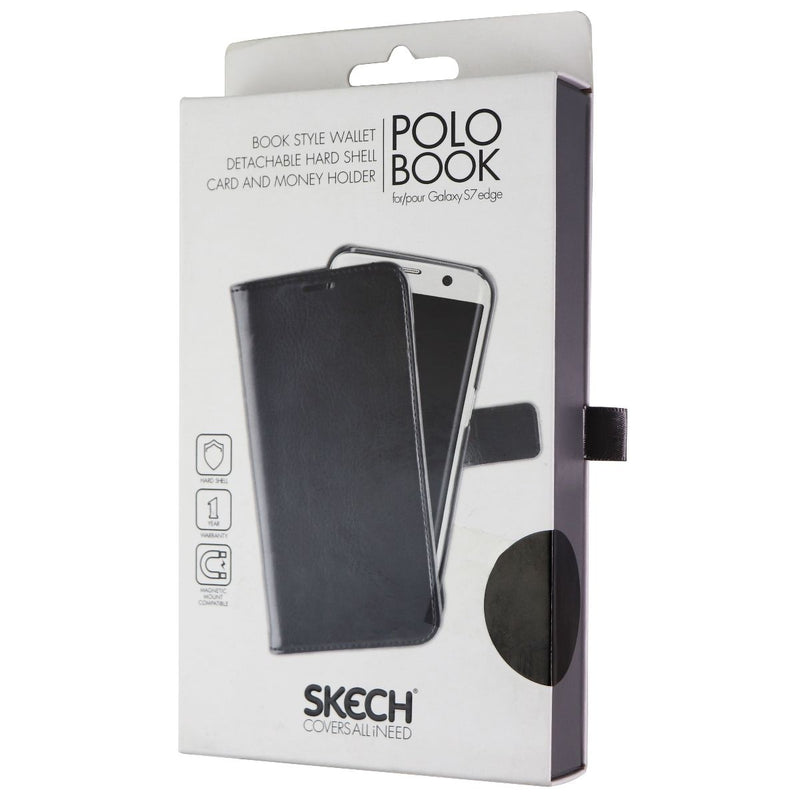 Skech Polo Book Wallet Cover for Samsung Galaxy S7 Edge - Black - Skech - Simple Cell Shop, Free shipping from Maryland!