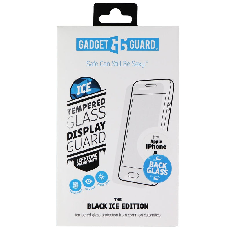 Gadget Guard Black Ice Tempered Back Glass for iPhone 8 - Clear / Black Glass - Gadget Guard - Simple Cell Shop, Free shipping from Maryland!