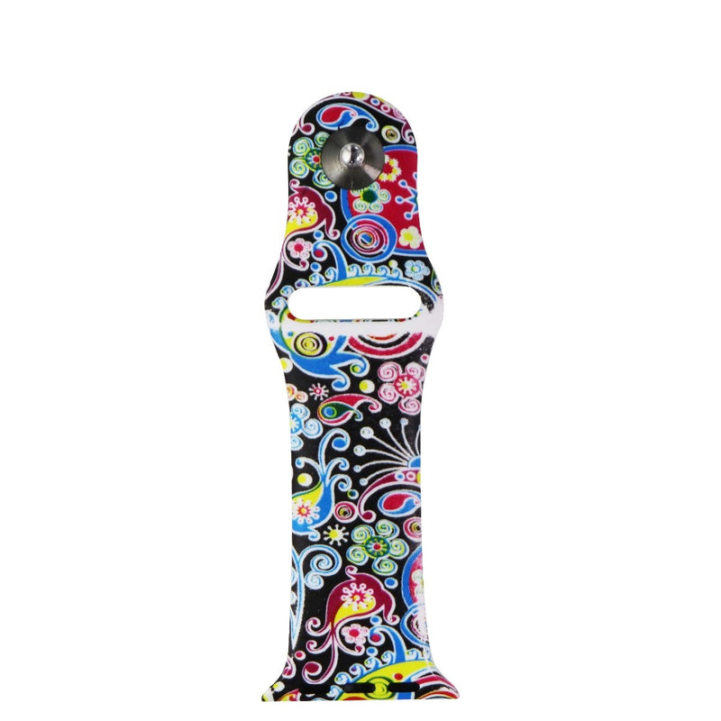 40mm Silicone Band for Apple Watch All Series 40 & 38mm Cases - Multi Paisley - Unbranded - Simple Cell Shop, Free shipping from Maryland!
