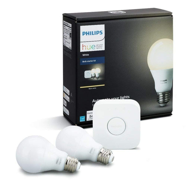Philips Hue A19 60W Equivalent Wireless Starter Kit (2 Bulbs + Bridge) - White - Philips - Simple Cell Shop, Free shipping from Maryland!