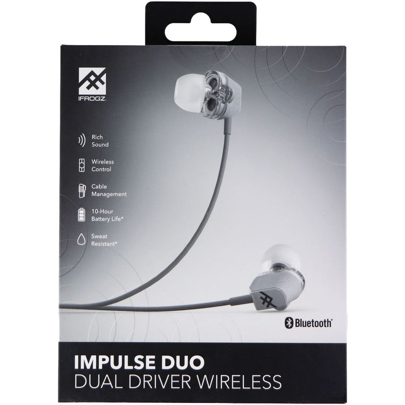 iFrogz Impulse Duo Dual Driver Bluetooth Earbuds - Gray - iFrogz - Simple Cell Shop, Free shipping from Maryland!