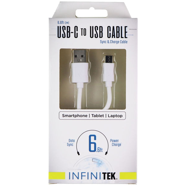 Infinitek 6.6-ft (USB-C) to USB Charge/Sync Cable for Smartphones & More - White - Infinitek - Simple Cell Shop, Free shipping from Maryland!