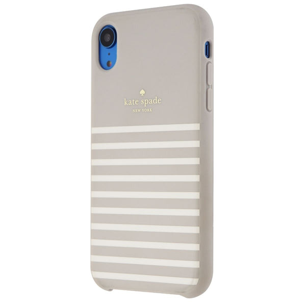 Kate Spade Soft Touch Case for iPhone XR - Feeder Stripe Clocktower/Cream - Kate Spade - Simple Cell Shop, Free shipping from Maryland!