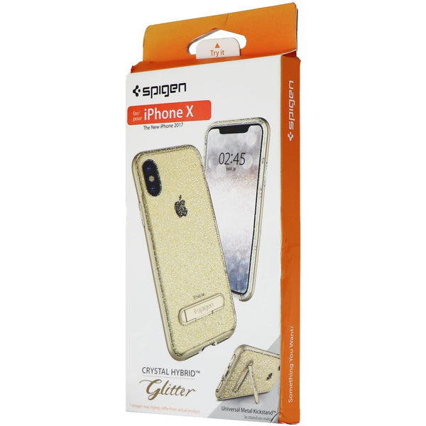 Spigen Crystal Hybrid Glitter Case for Apple iPhone XS / iPhone X - Gold Quartz - Spigen - Simple Cell Shop, Free shipping from Maryland!