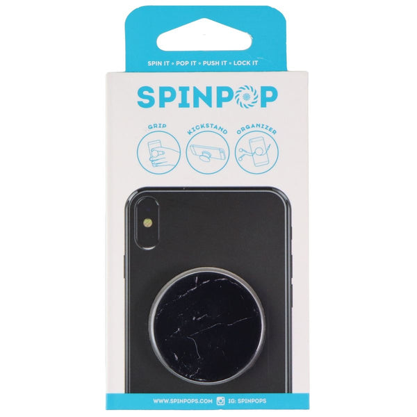SpinPop Grip, Kickstand, Organizer Novelty Holder - Marble Black - SpinPop - Simple Cell Shop, Free shipping from Maryland!