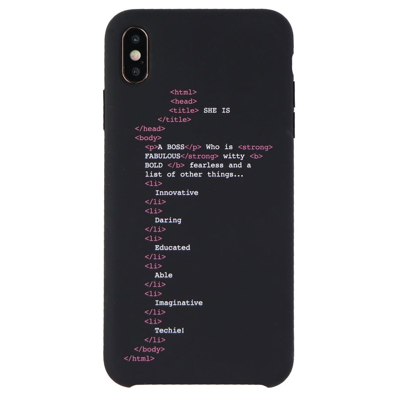 My Social Canvas GRLCODEPHNCS004 Girl Code Case for iPhone XS Max - Black - My Social Canvas - Simple Cell Shop, Free shipping from Maryland!