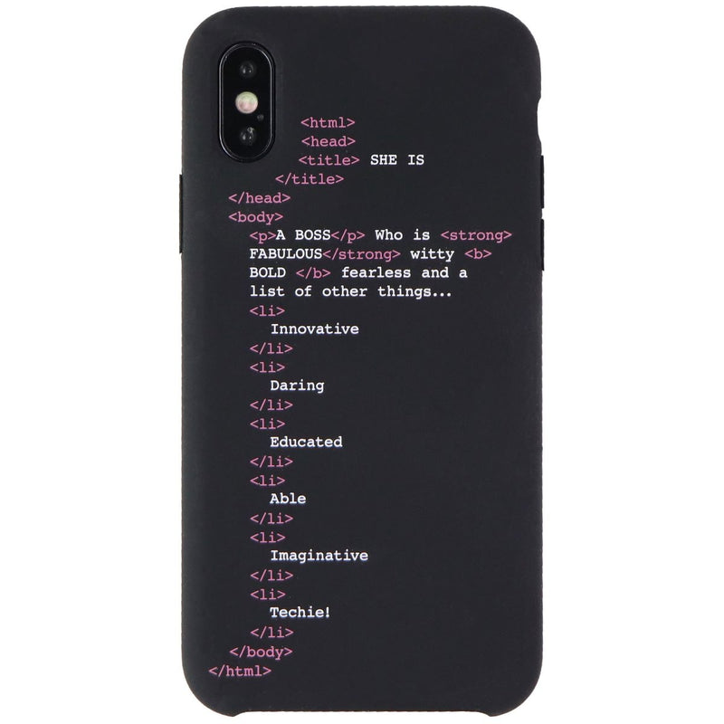 My Social Canvas Girl Code Phone Case for Apple iPhone XS / iPhone X - Black - My Social Canvas - Simple Cell Shop, Free shipping from Maryland!