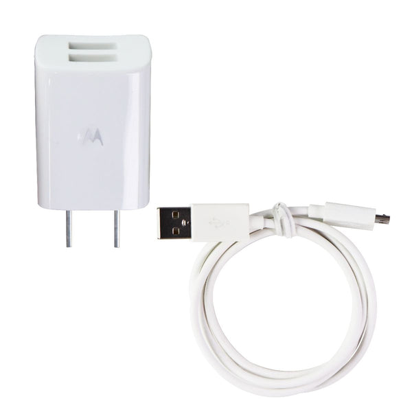 Motorola (5V/1.1A) Dual USB Wall Charger & 3.3-Foot Micro-USB Cable - White - Motorola - Simple Cell Shop, Free shipping from Maryland!