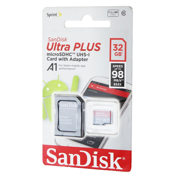 SanDisk 32GB Ultra microSDHC UHS-I Memory Card with Adapter - 98MB/s - SanDisk - Simple Cell Shop, Free shipping from Maryland!