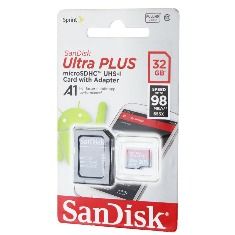 SanDisk 32GB Ultra microSDHC UHS-I Memory Card with Adapter - 98MB/s - SanDisk - Simple Cell Shop, Free shipping from Maryland!