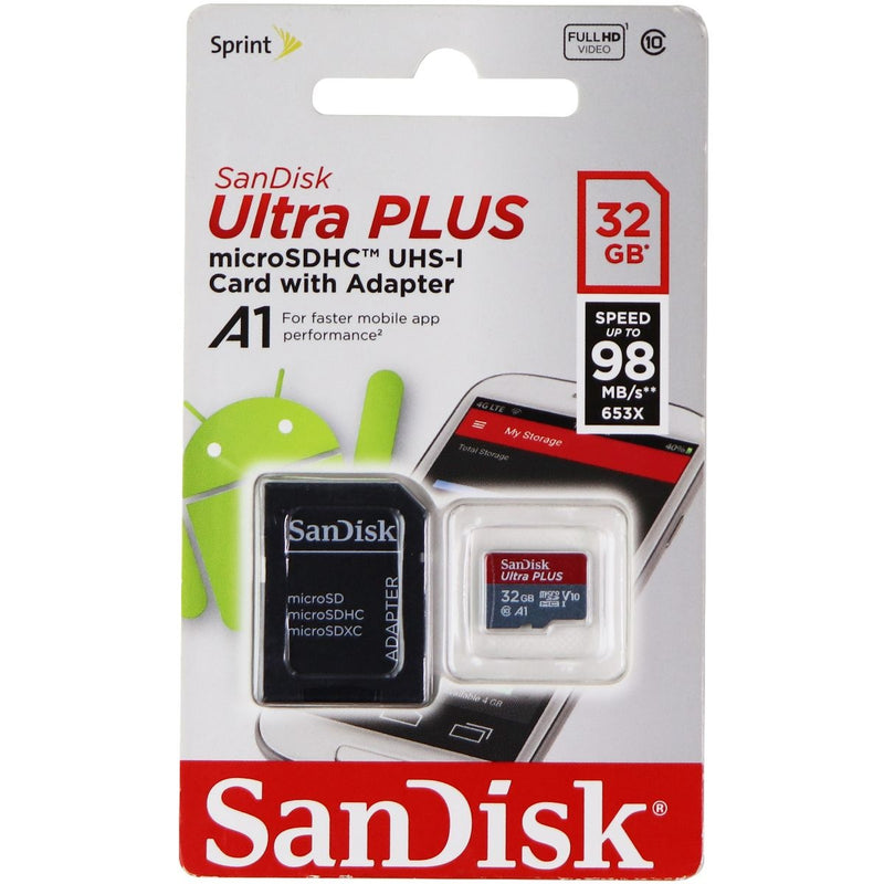 SanDisk 32GB Ultra microSDHC UHS-I Memory Card with Adapter - 98MB/s - SanDisk - Simple Cell Shop, Free shipping from Maryland!