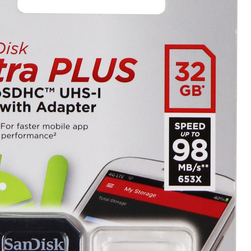 SanDisk 32GB Ultra microSDHC UHS-I Memory Card with Adapter - 98MB/s - SanDisk - Simple Cell Shop, Free shipping from Maryland!
