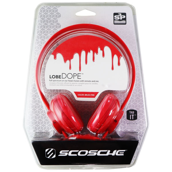 SCOSCHE lobeDOPE On-Ear Headphones with In-Line Remote and Mic - Red - Scosche - Simple Cell Shop, Free shipping from Maryland!