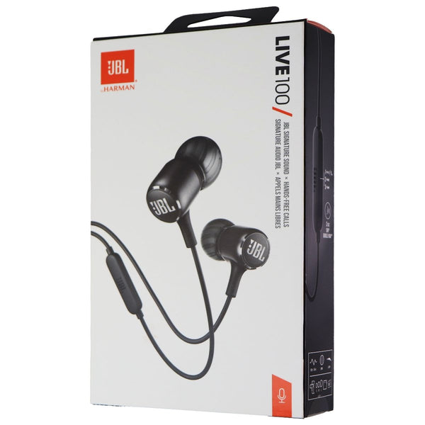 JBL LIVE 100 Series Wired 3.5mm In-Ear Headphones with Remote - Black - JBL - Simple Cell Shop, Free shipping from Maryland!