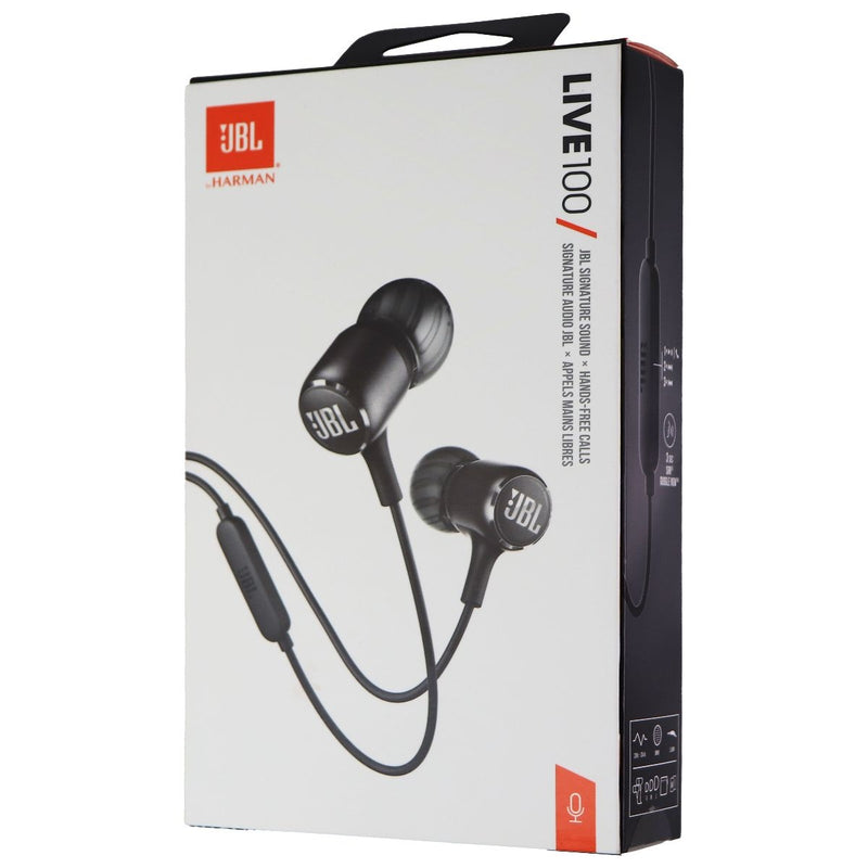 JBL LIVE 100 Series Wired 3.5mm In-Ear Headphones with Remote - Black - JBL - Simple Cell Shop, Free shipping from Maryland!