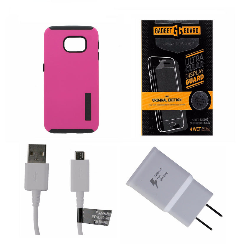 OEM Cable/Adapter + Screen Protector KIT w/ Pink Incipio Case for S6 Edge - Incipio - Simple Cell Shop, Free shipping from Maryland!
