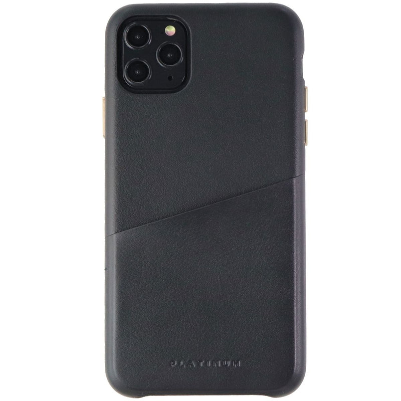 Platinum Leather Wallet Case for Apple iPhone 11 Pro Max Smartphones - Black - Platinum - Simple Cell Shop, Free shipping from Maryland!
