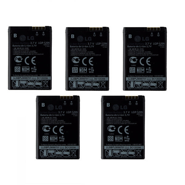 KIT 5x 1000 mAh Replacement Battery (LGIP-520N) for LG Chocolate / GD900 / GW505 - LG - Simple Cell Shop, Free shipping from Maryland!