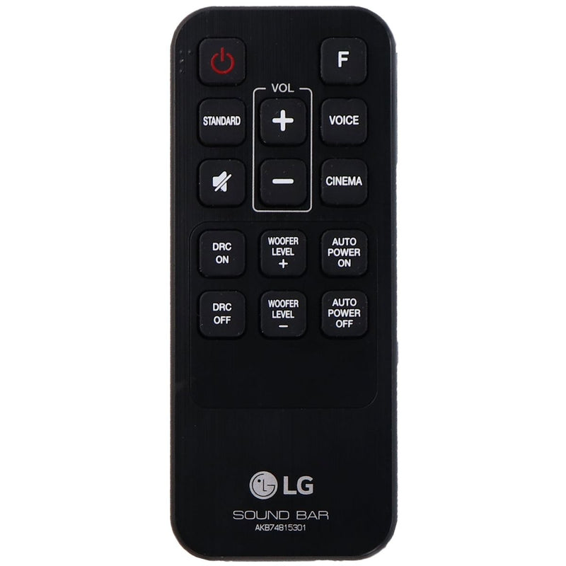 LG Remote Control (AKB74815301) for Select LG Soundbar Systems - Black