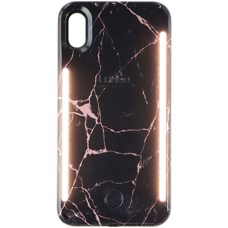 LuMee Duo Instafame LED Selfie Case for iPhone Xs Max - Black/Rose Marble - LuMee - Simple Cell Shop, Free shipping from Maryland!