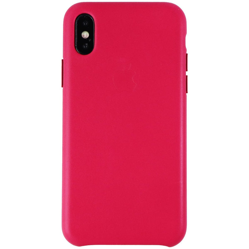 Apple Official Leather Case for Apple iPhone X Smartphones - Pink Fuchsia - Apple - Simple Cell Shop, Free shipping from Maryland!