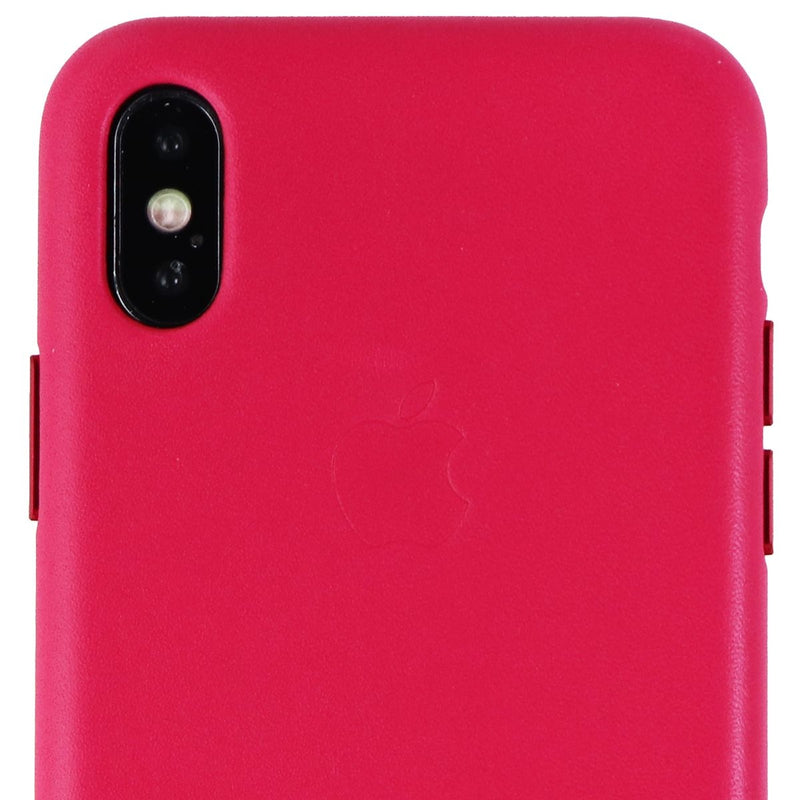 Apple Official Leather Case for Apple iPhone X Smartphones - Pink Fuchsia - Apple - Simple Cell Shop, Free shipping from Maryland!
