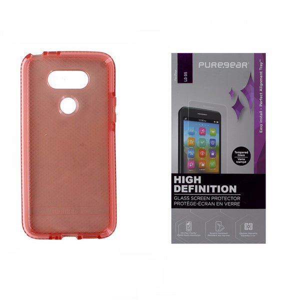 Tech21 Evo Check Pink Case + PureGear Tempered Glass Screen Protector for LG G5 - Tech21 - Simple Cell Shop, Free shipping from Maryland!