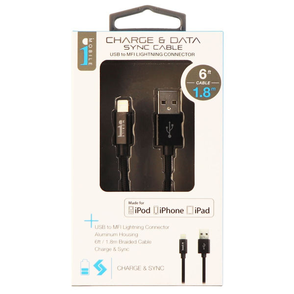 iMobile (i1DCLTN6B) 6Ft Charge/Sync Cable USB for iPhones - Black - iMobile - Simple Cell Shop, Free shipping from Maryland!