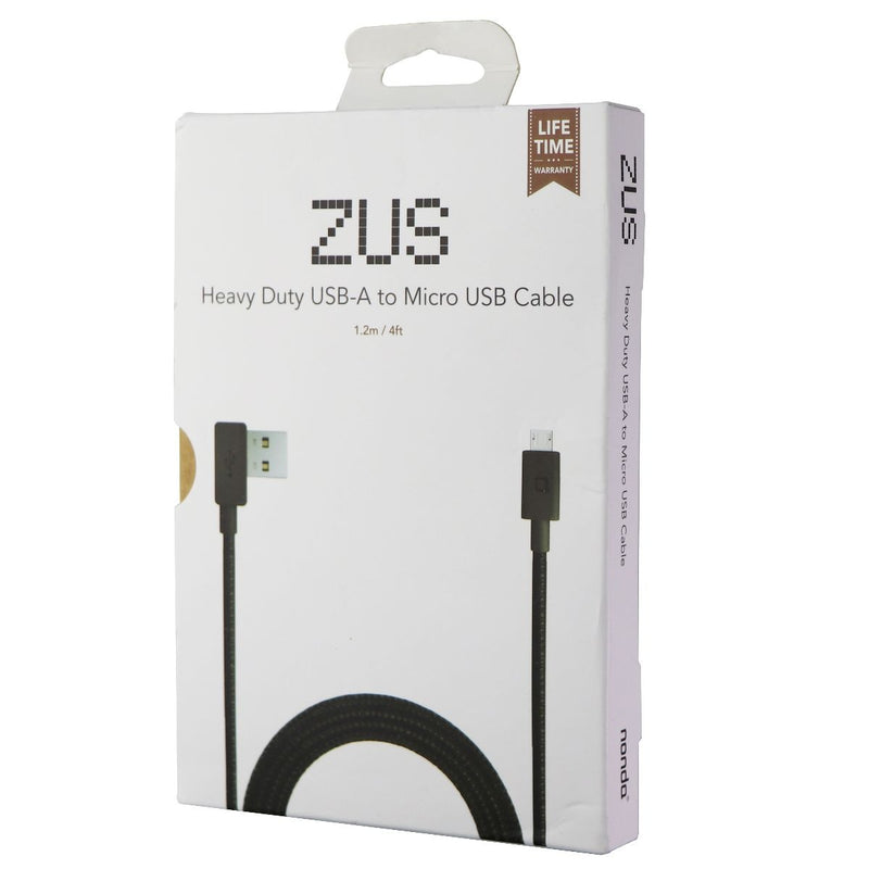 nonda ZUS (4-Ft) Super Duty USB to Micro-USB Cable with Aramid Fiber - Black - nonda - Simple Cell Shop, Free shipping from Maryland!