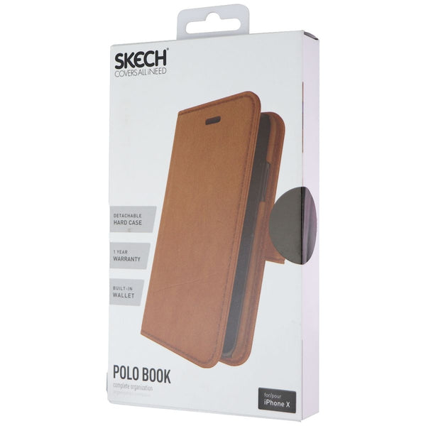 Skech Polo Book Series Wallet Detachable Case for iPhone Xs/X - Brown - Skech - Simple Cell Shop, Free shipping from Maryland!