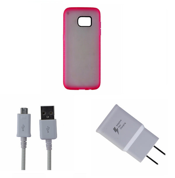 OEM Samsung Cable and Adapter KIT with Incipio Octane S7 Edge Frost/Pink Case - Unbranded - Simple Cell Shop, Free shipping from Maryland!