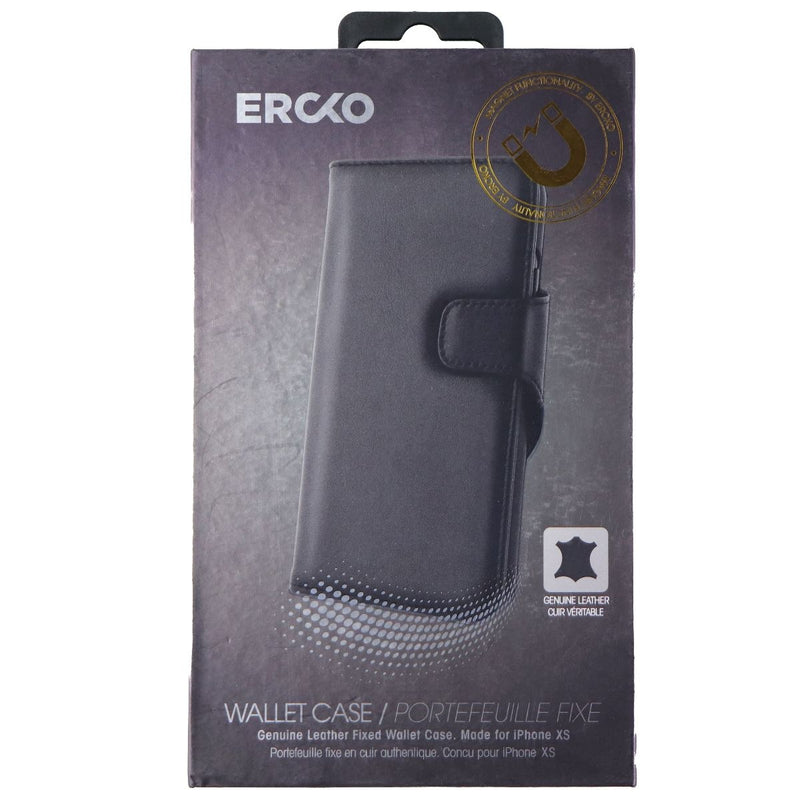 Ercko Genuine Leather Wallet Case for iPhone Xs and iPhone X - Black - Ercko - Simple Cell Shop, Free shipping from Maryland!