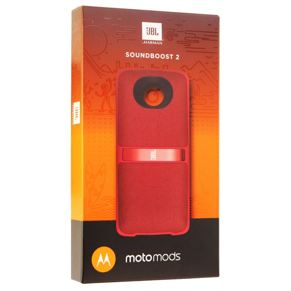 JBL MotoMod Soundboost 2 Audio Speaker Mod for Motorola Moto Z Phones - Red