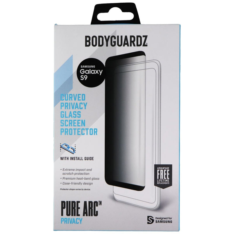 BodyGuardz Pure Arc Privacy Glass Screen Protector for Samsung Galaxy S9 - Dark - BODYGUARDZ - Simple Cell Shop, Free shipping from Maryland!