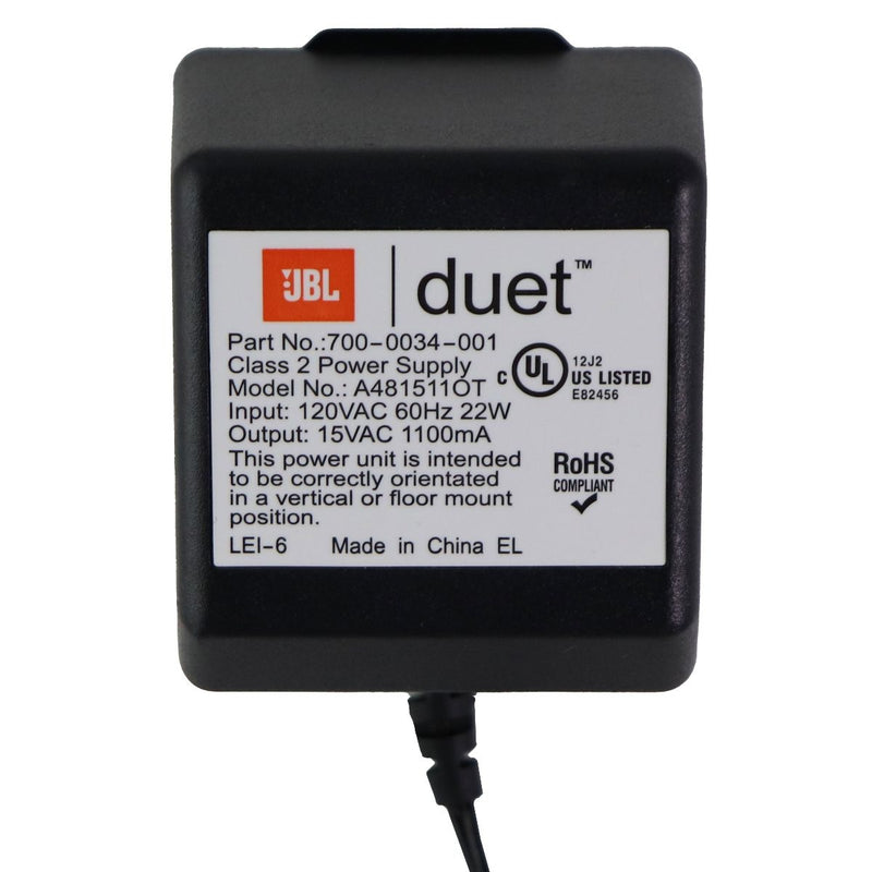 JBL (15V/1100mA) Class 2 Power Supply Wall Charger - Black (A481511OT) - JBL - Simple Cell Shop, Free shipping from Maryland!
