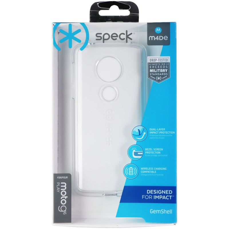 Speck GemShell Series Hybrid Case for Motorola Moto G6 Play Smartphone - Clear