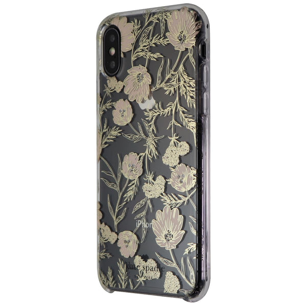 Kate Spade Hardshell Case for Apple iPhone XS / X - Pink & Gold Flowers w/ Gems - Kate Spade - Simple Cell Shop, Free shipping from Maryland!