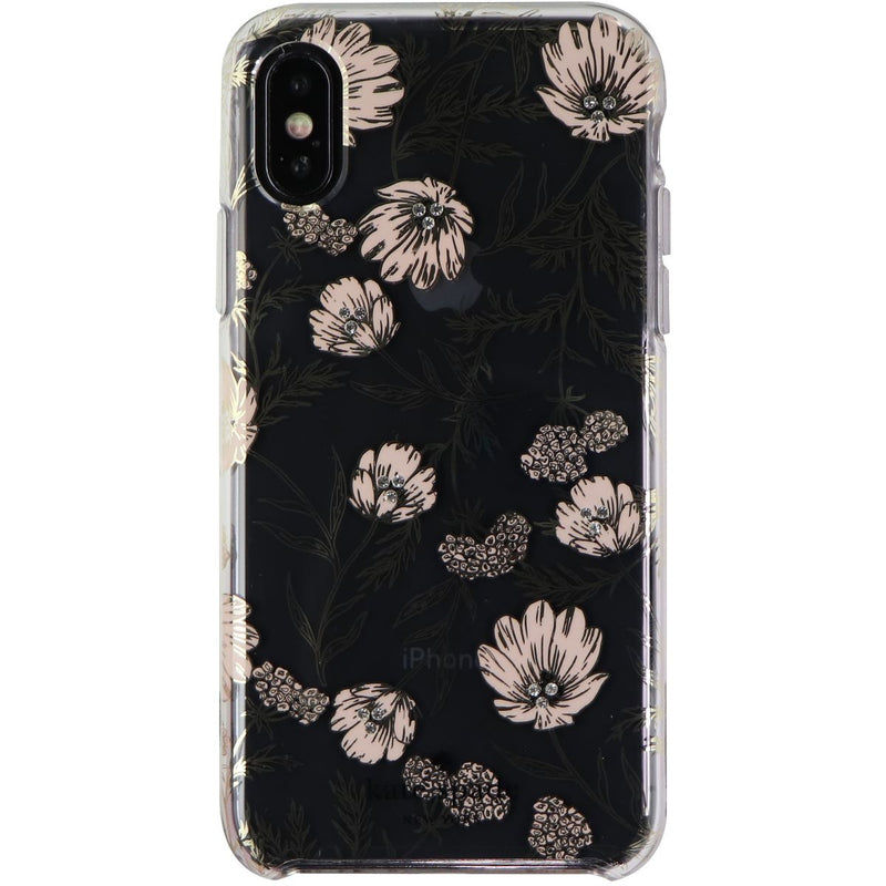 Kate Spade Hardshell Case for Apple iPhone XS / X - Pink & Gold Flowers w/ Gems - Kate Spade - Simple Cell Shop, Free shipping from Maryland!