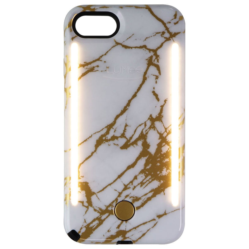 LuMee Duo Selfie LED Case for Apple iPhone SE (2nd Gen) / 8/7/6s  - White/Gold - LuMee - Simple Cell Shop, Free shipping from Maryland!