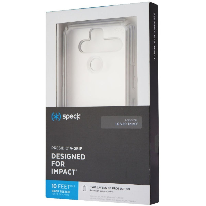 Speck Presidio V-Grip Series Hard Case for LG V50 ThinQ - Clear / Gray