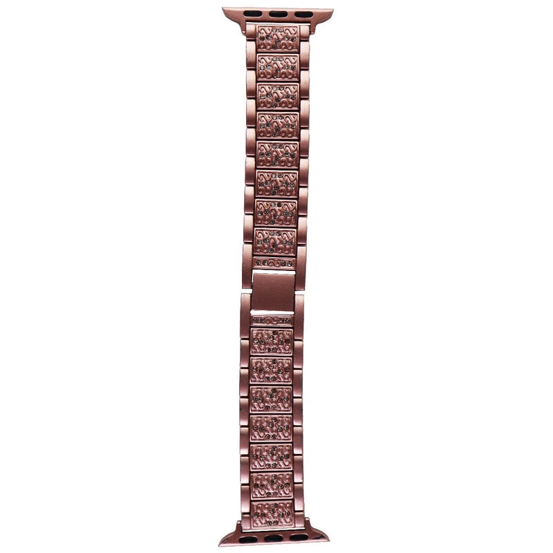 Premium Replacement Apple Watch Metal Band (38mm) - Rose Gold w/ Crystals - Unbranded - Simple Cell Shop, Free shipping from Maryland!