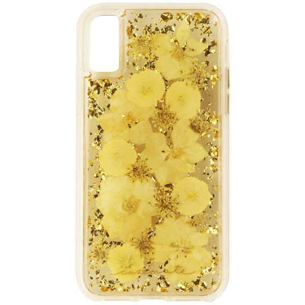 Case-Mate Karat Petals Hard Case for Apple iPhone X - Clear/Gold Flake & Flowers - Case-Mate - Simple Cell Shop, Free shipping from Maryland!