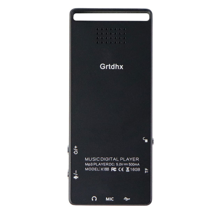 Grtdhx MP3 Bluetooth Music Player - Black / 16GB (K188) - Grtdhx - Simple Cell Shop, Free shipping from Maryland!