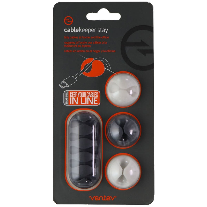 Ventev Cable Keeper Stay Adhesive Cable Management - Gray - (Pack of 4) - Ventev - Simple Cell Shop, Free shipping from Maryland!