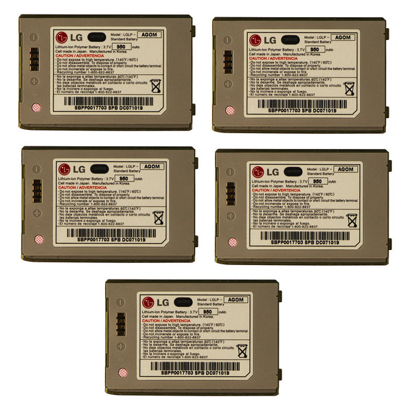 KIT 5x 950 mAh Replacement Battery (LGLP-AGOM-GRN) for LG enV - LG - Simple Cell Shop, Free shipping from Maryland!