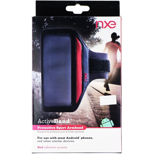 NXE ActiveBand Reflective Sport Armband for Android Smartphones - Red - NXE - Simple Cell Shop, Free shipping from Maryland!
