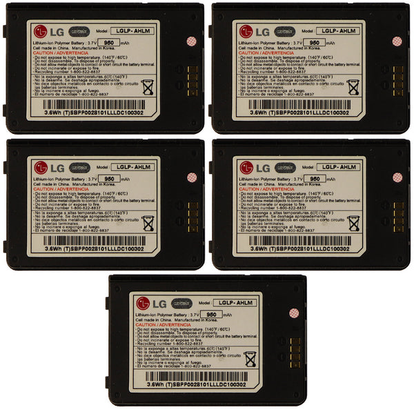 KIT 5x LG LGLP-AHLM 950 mAh Replacement Battery for LG ENV Touch - LG - Simple Cell Shop, Free shipping from Maryland!