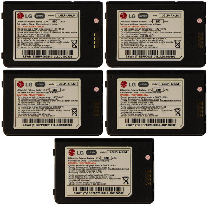 KIT 5x LG LGLP-AHLM 950 mAh Replacement Battery for LG ENV Touch - LG - Simple Cell Shop, Free shipping from Maryland!
