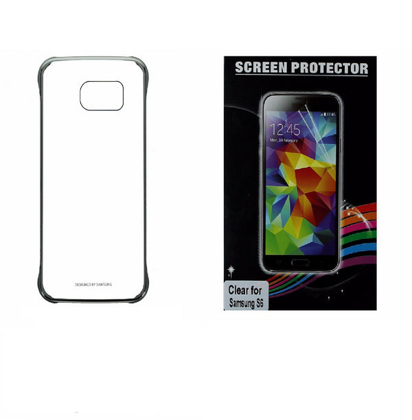 Screen Protector + Samsung Clear/Silver Case Bundle for Samsung Galaxy S6 - Samsung - Simple Cell Shop, Free shipping from Maryland!